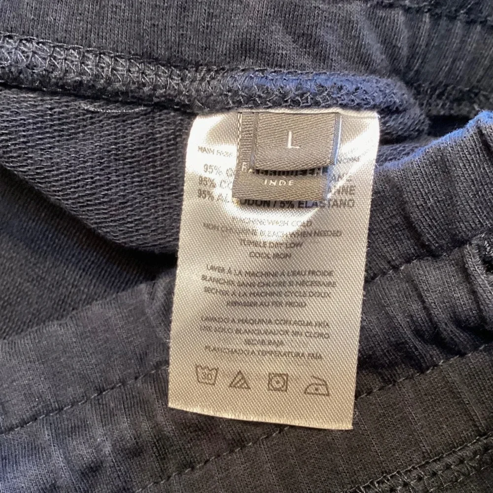 Slate & Stone Mens Navy Blue Cotton Jogger Sweatpants Sz L Luxury Loungewear EUC